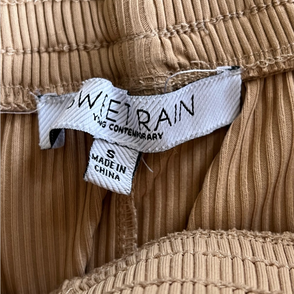 Beige Ribbed Pants - Picture 2 of 2